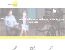 Tablet Screenshot of incubateproductions.com